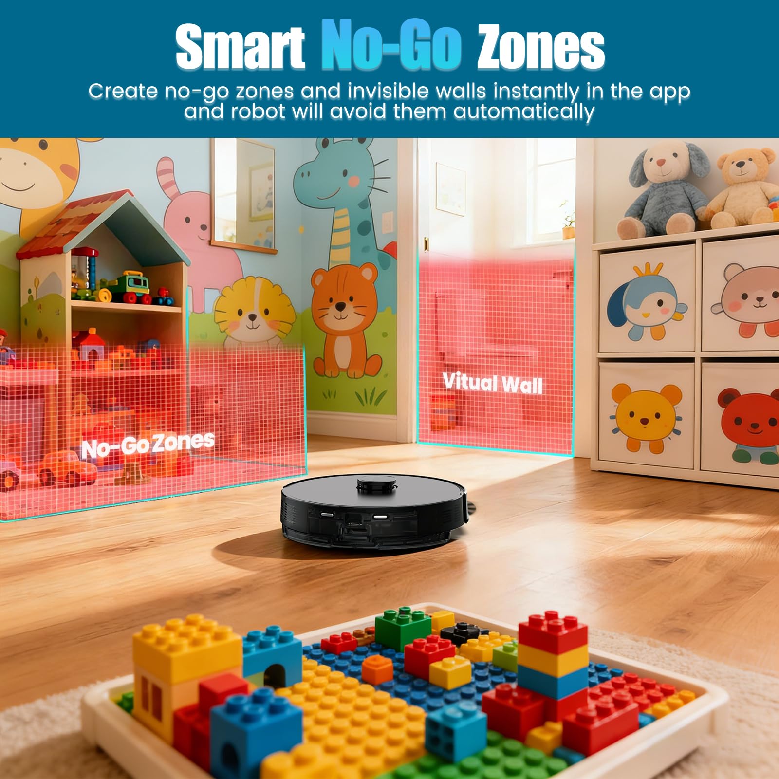 BOTLUXE Robot Vacuum & Mop, Self-Empty Base, LiDAR Navigation, 8000Pa Suction, App & Voice Control, for Pet Hair, Carpets & Hard Floors